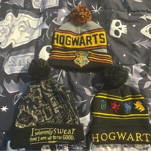 Warner Bros. Hogwarts Themed Hats - Black, Gray, Yellow